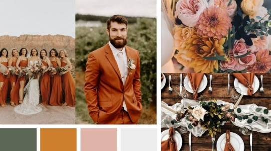 5 paletas de cores incríveis para casamento