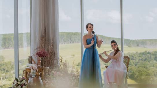 Música para casamento: Nova formação, voz, violão e flauta